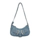 thumbnail image 5 of Bolso de hombro para mujer, bolso tipo cartera, bolso de moda de PU con cremallera, bolso para axila. azul, 5 of 9