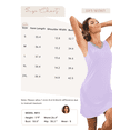 thumbnail image 5 of EA'S SECRET Nightgown for Women Bamboo Rayon Sleepwear Sleeveless Sleep Dress Loungewear V Neck Night Gowns Pjs Nightshirts Pajama Dress 2-Pack(Navy/Light Purple,M), 5 of 9