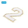 thumbnail image 3 of Chenille Number 2 Patches 4-1/2 Inch Height Golden Glitter for Hat Clothing, Shoes,3PCS(White), 3 of 6