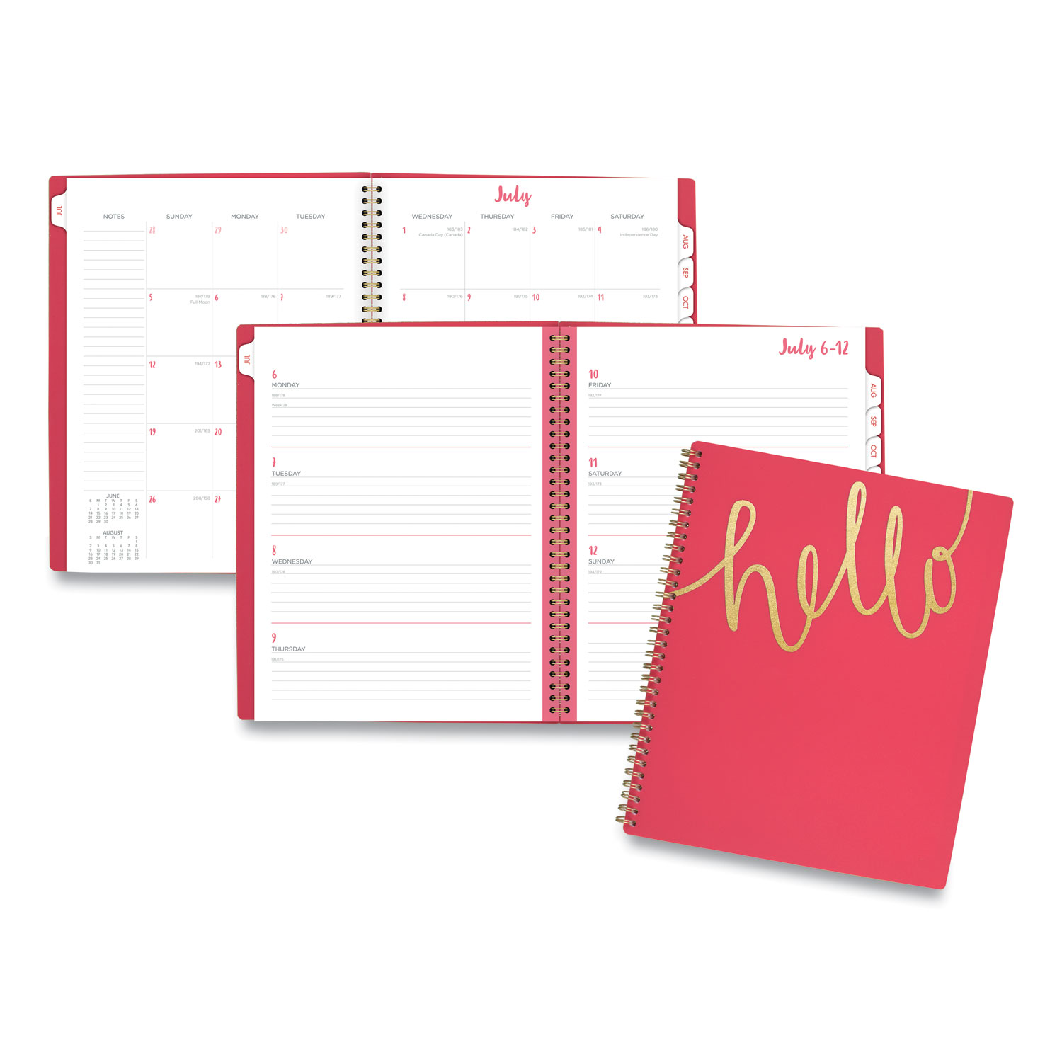 Cambridge Aspire Weekly/Monthly Planner, 11 x 8.5, Coral, 2021 102290527