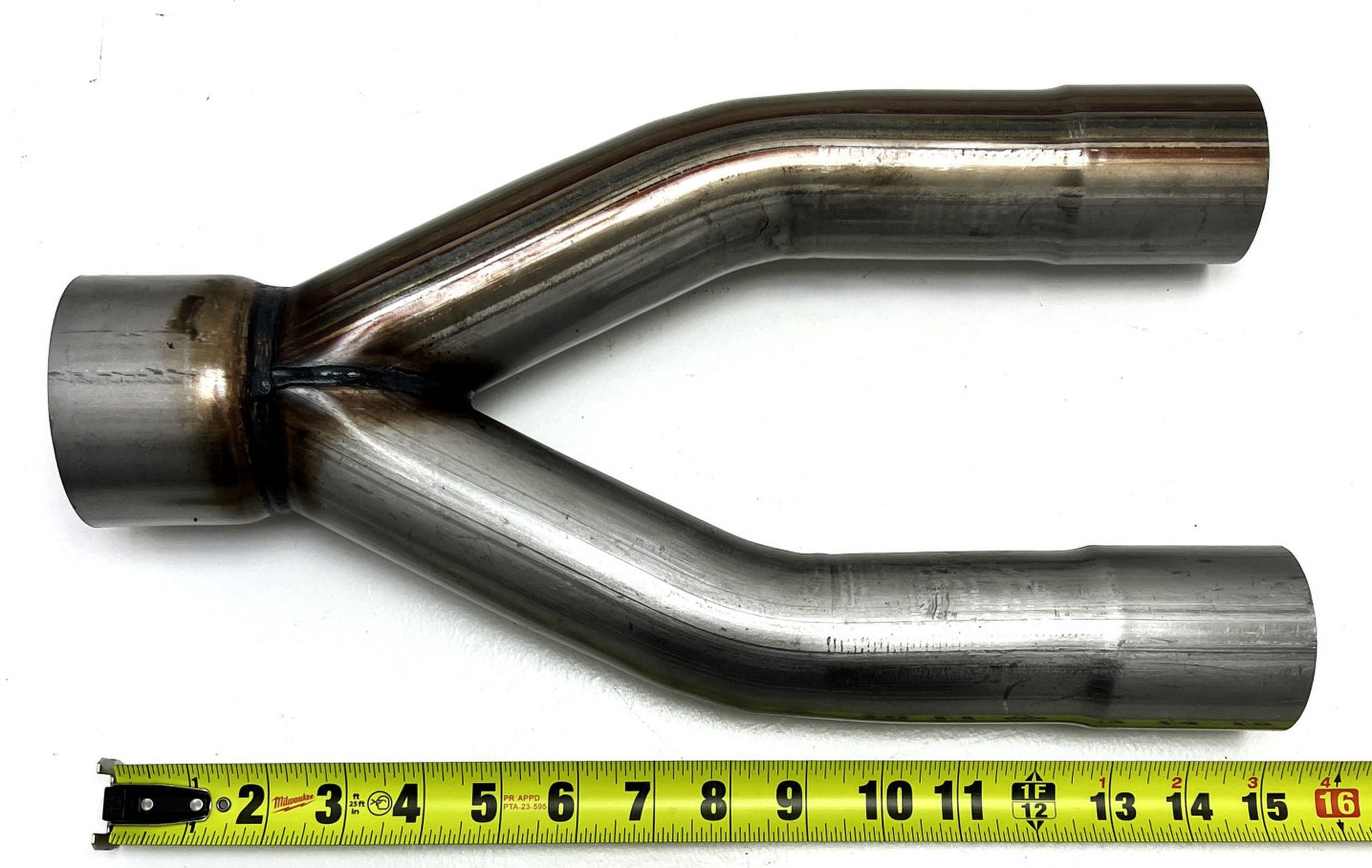 Exhaust Y Pipe 3.00 Single Inlet to 2.25 Dual Outlets WYP-300225 Steel Wesdon Exhaust Y Pipe