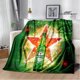 thumbnail image 1 of Manta de franela con estampado de cerveza verde, mantas cálidas para camas, manta de Picnic, forros de cama, regalo de cumpleaños, 1 of 4