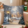 thumbnail image 7 of Xuniizn Christmas Pillow Covers 18x18 inch Xmas Decorations Soft Plush Faux Fur Wool Christmas Throw Pillow Cases Winter Holiday Decor for Sofa Living Room, 7 of 7