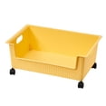 thumbnail image 1 of jifeng Bac de Rangement avec Roues Boîte de Rangement Polyvalente pour Placard Étagères Jaune, 1 of 9