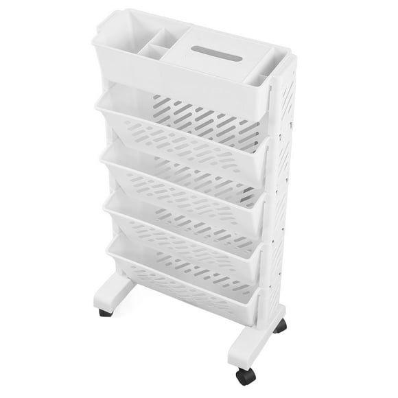 Storage Cart, Mobile Shelving Unit Rolling Cart Utility Storage Organizer Shelf Plastic Movable Bookshelf Kitchen Storage Organizer Bathroom Organizer Utility Cart For Kitchen