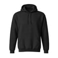 thumbnail image 4 of UDAUDU Mens Hooded Sweatshirt Casual Relaxed Fit Thermal Fleece Pullover Hoodie Ribbed Cuffs Hem for Workout Outdoor Activities Black 2XL, 4 of 5