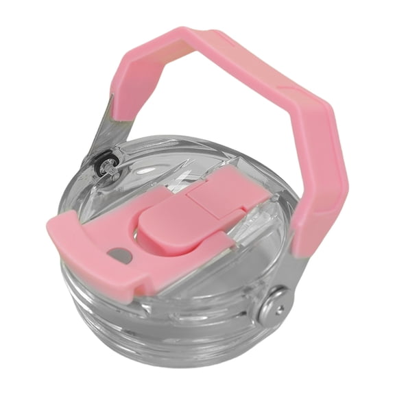 SDFGTstore Durable Flick Straw Cup Lid with Handle For 30oz Travel Tumblers Leak Resistant