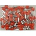 thumbnail image 3 of The Install Bay FRL4 Black and RED Barrel 4 AWG Copper Ferrules - 50 per bag, 3 of 8