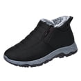 thumbnail image 2 of Women Winter Warm Snow Boots,Wide Toe Lightweight Furry Lining Thermal Winter Shoes,with Arch Support,Casual Outdoor Slip On Waterproof Hiking Short Boots, 2 of 5