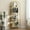 Gold frame + White panels with marble texture, variant on GAOMON Bookcases, 4-Tier Bookshelf, Gold Frame White Marble Shelves, 57" Storage Rack, Modern Display Shelving Unit, Arched Storage for Bedroom, Office, 60x28x146cm