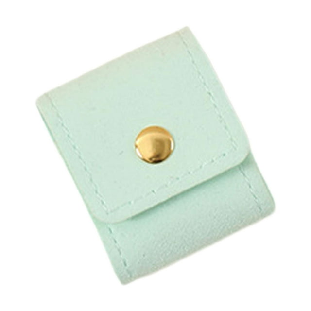 Mini bolsa enrollable para joyas de viaje, organizador de joyas compacto. Verde