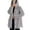 Light Gray, variant on Fashion Women's Fall Winter Coats Solid Color Hooded Jacket Warm Full Zip Long Sleeve Soft Casual Baggy Outerwear