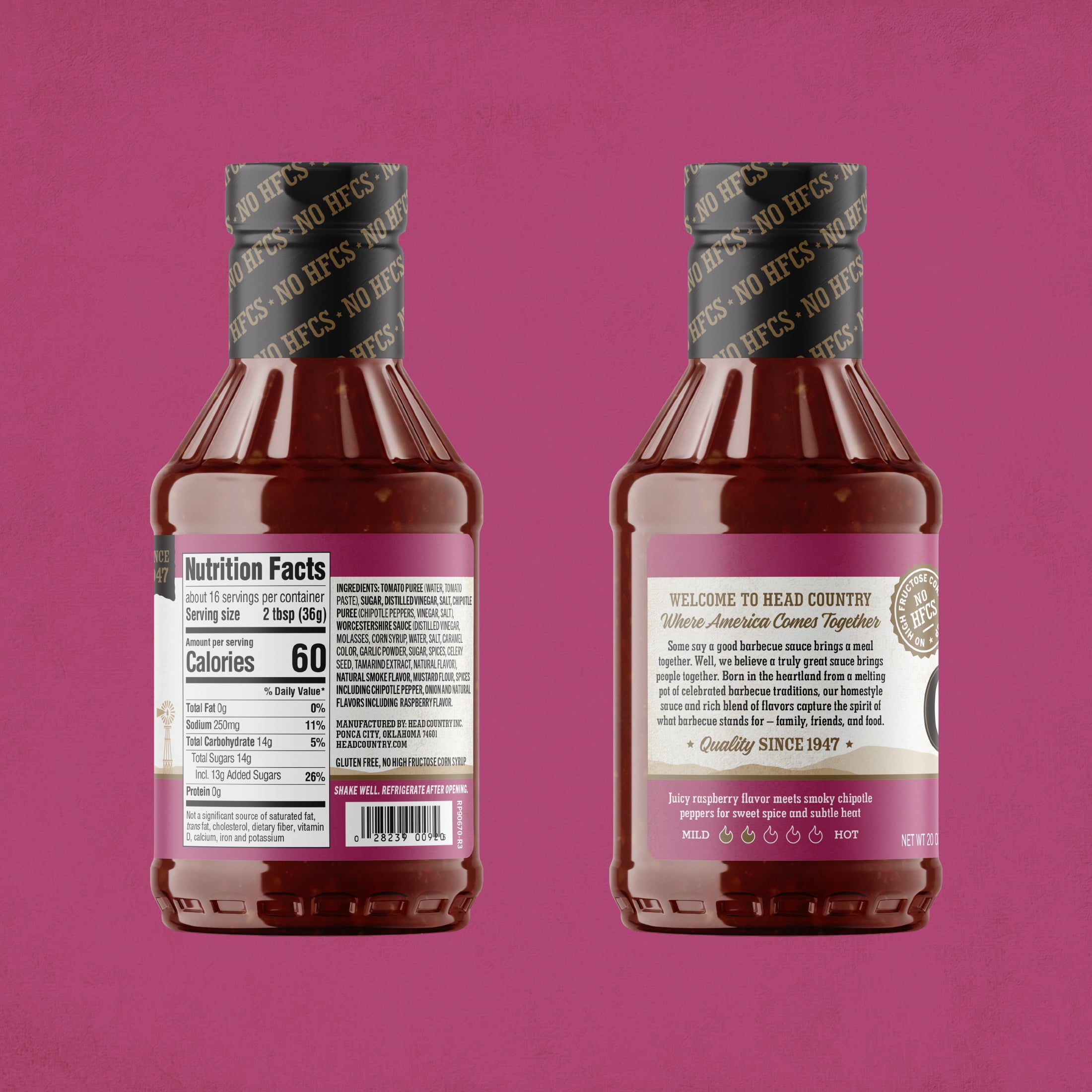 Head Country Raspberry Chipotle BBQ Sauce, 20 oz