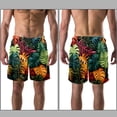 thumbnail image 3 of luoweisi Men's Beach Shorts Quick Dry Swim Trunks with Mesh Lining Tropical Leaves L, 3 of 5