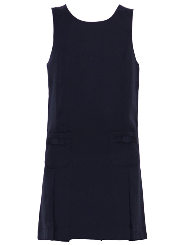 Nautica Little Girls Navy Bow Detail 