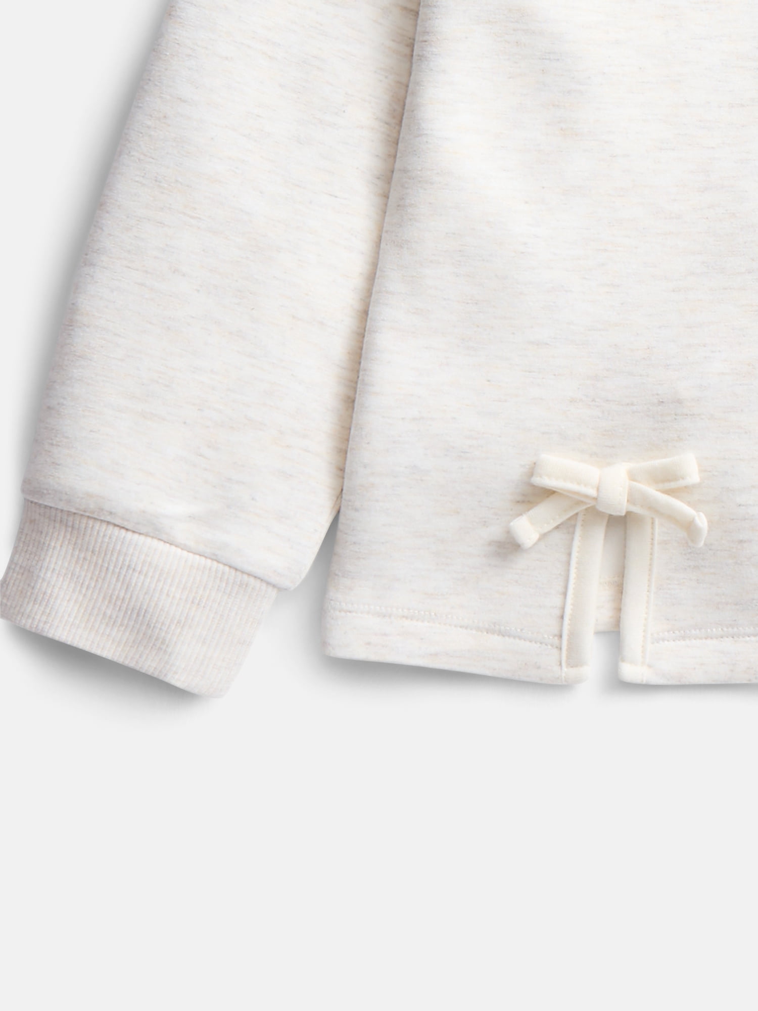 Wonder Nation Toddler Girls Crewneck Sweatshirt with Bow, Sizes 12M-5T