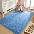 thumbnail image 6 of Lochas Soft Shag Carpet Fluffy Rug for Living Room Bedroom Big Area Rugs Floor Mat Home Decor, 5'x8',Cobalt Blue, 6 of 7