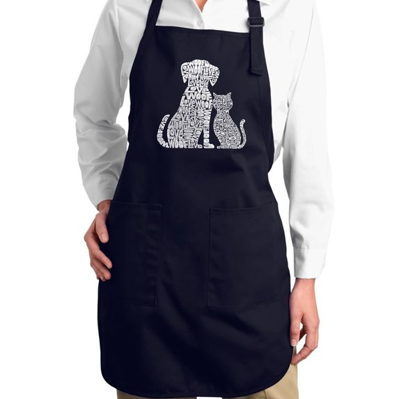 Full Length Word Art Apron - Dogs and Cats