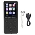 thumbnail image 1 of Lecteur MP3/MP4 ultra-fin, écran couleur 1,8 pouce, Bluetooth 5.0 intégré, lecteur de musique numérique portable HiFi 64 Go, noir, 1 of 4