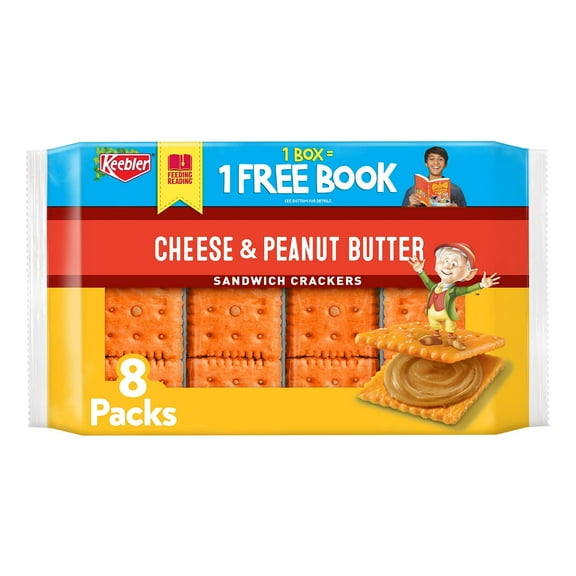 Kellogg's Keebler Sandwich Crackers Cheese & Peanut Butter (Pack of 5)