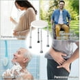 thumbnail image 3 of Height Adjustable Shower Stool - Ergonomic Shower Seat - Non-Slip Feet White, 3 of 5