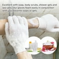 thumbnail image 6 of EvridWear Exfoliating Dual Texture Bath Gloves for Shower, Spa, Massage and Body Scrubs, Dead Skin Cell Remover, Gloves with hanging loop (2 Pair Light), 6 of 10