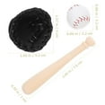 thumbnail image 2 of 1 Ensemble de Mini Baseball Maison de Poupée Miniature Batte de Baseball Gant Kit de Sport, 2 of 8