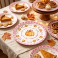 thumbnail image 6 of Elainilye Pumpkin Party Plates 10-Piece Fall Bow-Ties Theme, Thanksgiving Paper Plates for Dinner, Dessert, Holiday Table Setting., 6 of 6
