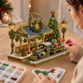 thumbnail image 4 of 3D Christmas Diamond Art Kit 11.81 X 11.81 Inches Diy Train Station Scene No Frame Included, 4 of 4
