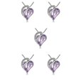 thumbnail image 3 of Collar con colgante de corazón Yuxing gargantilla de cristal 1 2 3 y 5 cm, 3 of 4