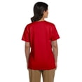 thumbnail image 3 of Hanes - Essential-T Women’s V-Neck T-Shirt - 5780, L, Deep Red, 3 of 4