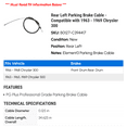 thumbnail image 2 of Rear Left Parking Brake Cable - Compatible with 1963 - 1969 Chrysler 300 1964 1965 1966 1967 1968, 2 of 2