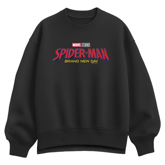 Spider-Man - Movie Logo Oversized Fleece Crew Sweatshirt