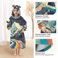 thumbnail image 3 of FORMRS Wearable Blanket Hoodie with Sleeves for Kids Cozy Flannel Sweatshirt, Evening Mountain Road, 3 of 7