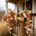 thumbnail image 4 of ChicYu Artificial Fall Maple Leaf Garland with Lights, Pumpkin Berry Vine for Mantel, 170cm LED Lighted Autumn Garland, Home Decor for Thanksgiving Party, Guirnalda de Otoño con Luces, 4 of 9