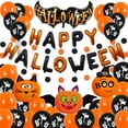 thumbnail image 2 of New Halloween Balloon Combination Ghost Festival Party Decorative Arrangement Alphabet Aluminum Balloon Halloween Balloon Set, 2 of 6