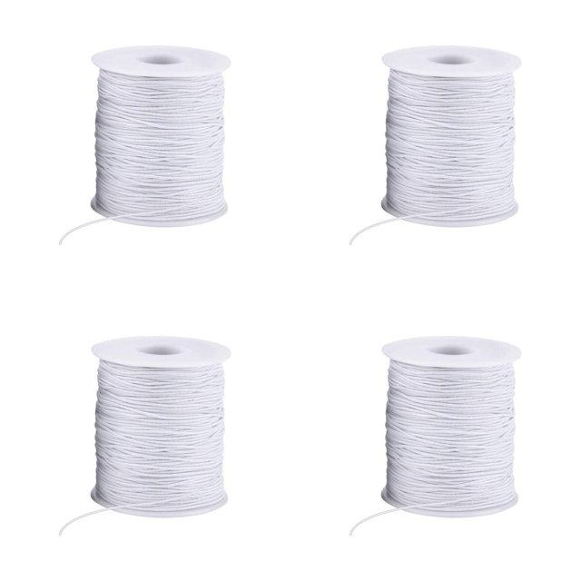 HLONK 4/1pcs 1mm Black Elastic Cord Beading Thread Stretch String For Bracelet Making Thick Elastic Thread For Handmade Bracelets Durable & Versatile For DIY Projects