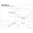 thumbnail image 4 of Kingston Brass BATUBFLW 8 in. Savon Superfins Slipper Clawfoot Tub Decorative Soap Dish, 4 of 4