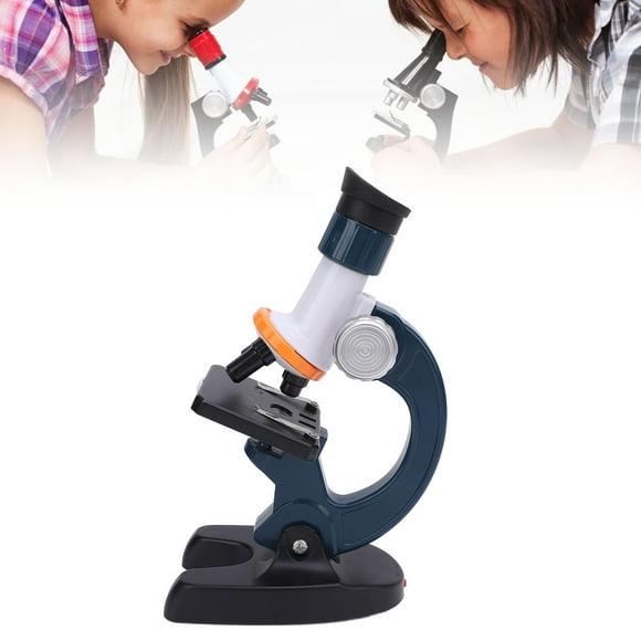 Microscope for Kids, Battery Powered Kids Microscope, Kids Beginner Microscope Science Kit with Specimen Container Box and 4 Blank Glass Slides, Science Experiment Toy for Kids