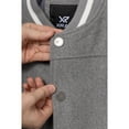 thumbnail image 5 of X RAY JEANS  Boy's Wool Varsity Bomber Jacket With Grainy PU Sleevees, Grey/White, S, 5 of 10
