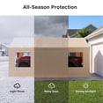 thumbnail image 5 of LAUSAINT HOME 10'x20' Carport, Heavy Duty Car Canopy with Roll-up Windows, Khaki, 5 of 11
