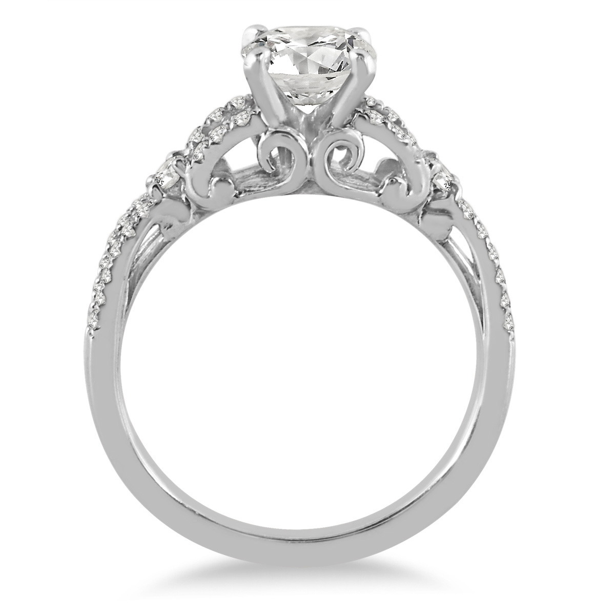 AGS Certified 1/4 Carat TW Channel Set Diamond Band in 10K White Gold AGS Certified 1⁄4 Carat TW Three Stone Diamond Ring in 10K White