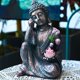 thumbnail image 5 of Buddha Statue Figurine Solar Sculpture for Outdoor Indoor Home Macarena Estatua de Buda de resina, 5 of 8