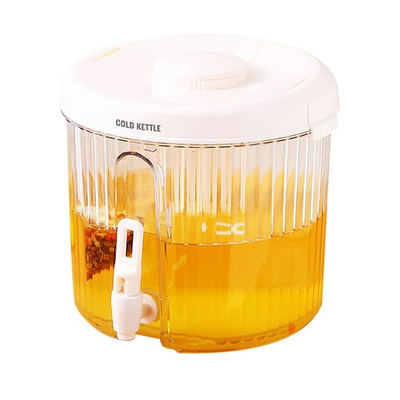 Easeky Large Cold Water Pitcher with Ice Guard & Removable Fruit Infuser, 1-Gal Bpa-Free Plastic Drink Dispenser for Parties, Picnics, Daily Hydration, 1X Cold Water Bucket