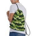 thumbnail image 3 of Drawstring Backpack - Camo Green Classic Splash Proof Small Drawstring Gym Bag for Women Men, Cinch Sports String Bag Backpack for Travel Swimming Beach, 3 of 8