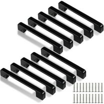 10pcs Kitchen Cabinet Handle Furniture Door Drawer Pulls Knobs Black Handles