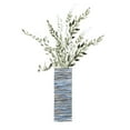thumbnail image 2 of Loreth, Lanie 26x26 White Modern Wood Framed Museum Art Print Titled - Tall Blue Textured Vase, 2 of 4