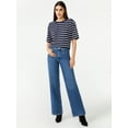 thumbnail image 4 of Free Assembly Women's High Rise 70’S Full Wide Leg Straight Jeans, 4 of 6
