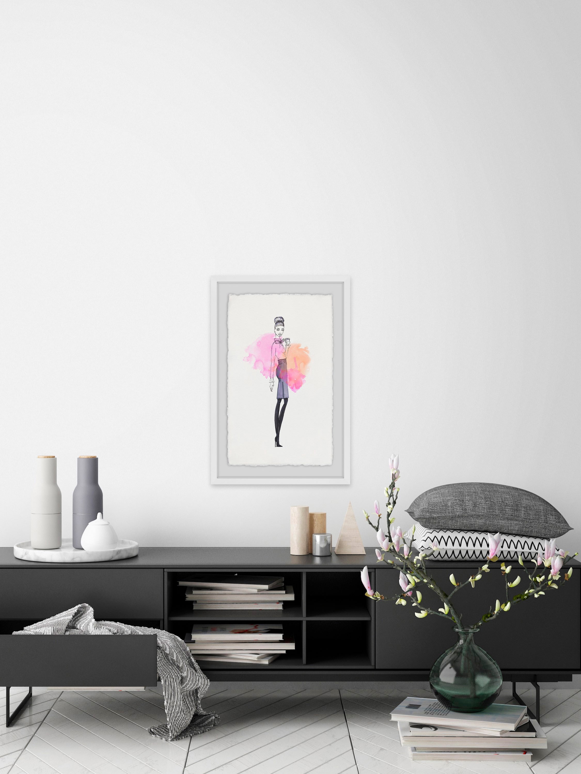 Splash of Coffee Framed Painting Print