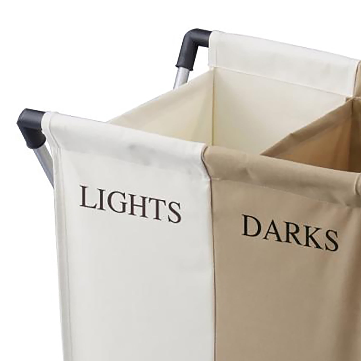 EuroHome Canvas Double Laundry Bin for Lights and Darks